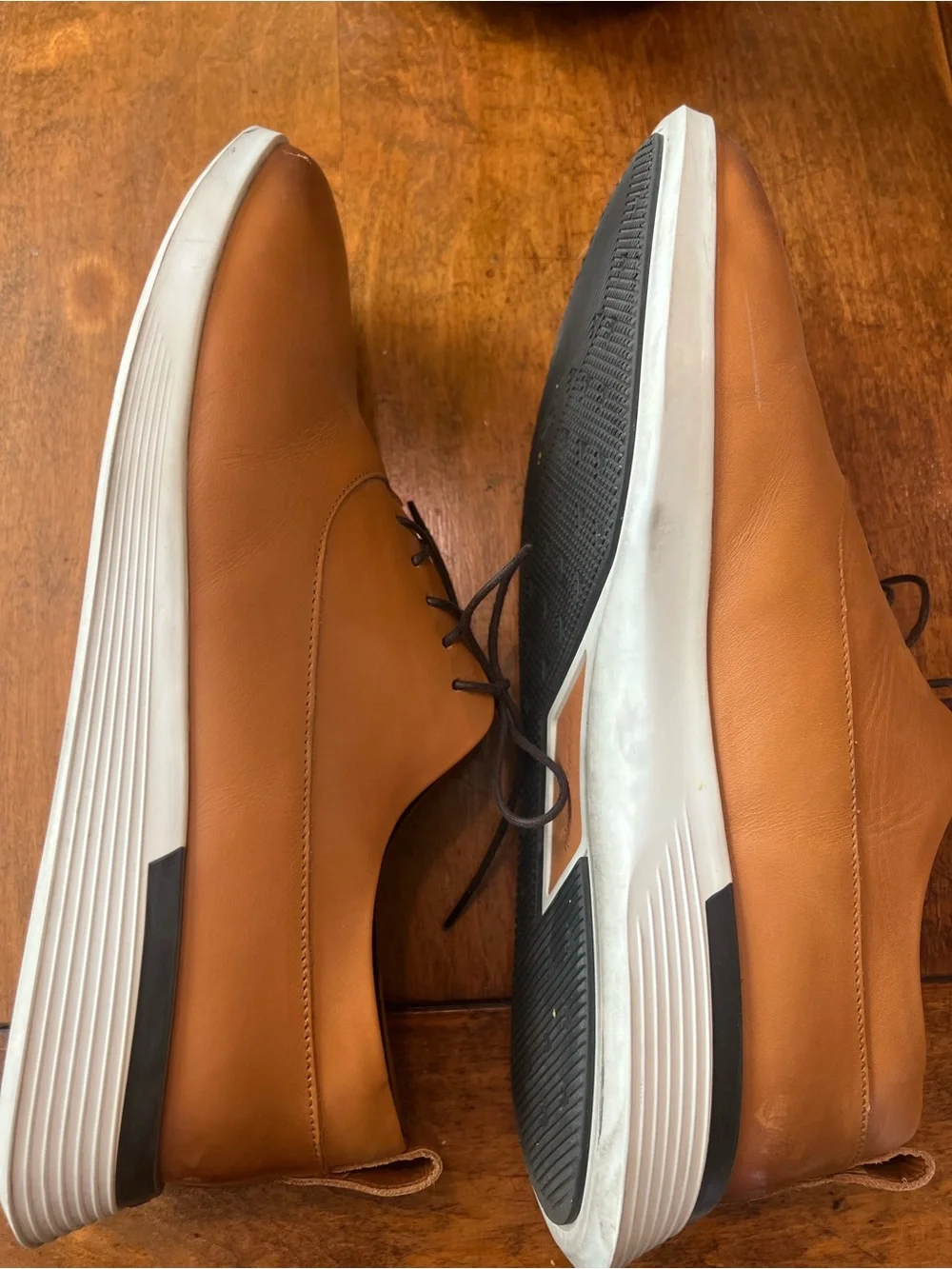 Wolf & Shepherd Men’s Brown Leather Dress Shoes Size 11 Comfort Oxford Portugal